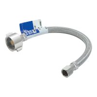 3/8" Comp. x 7/8" Brass Ballcock Nut Braided Stainless Steel Toilet Connector - 16"