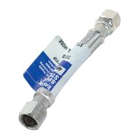 3/8" Comp. Braided Stainless Steel Faucet Connector - 6"