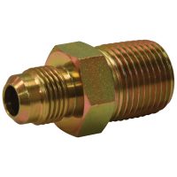 3/8" OD Flare x 3/8" MIP Adaptor Gas Fitting (Tapped 1/8" FIP)