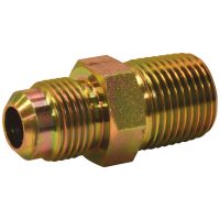 1/2" OD Flare x 1/2" MIP Adapter Gas Fitting (Tapped 3/8" FIP)